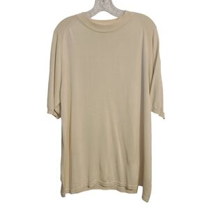 Norm Thompson | Men's Vintage Short Sleeve Cream Silk Shirt (Size Large)